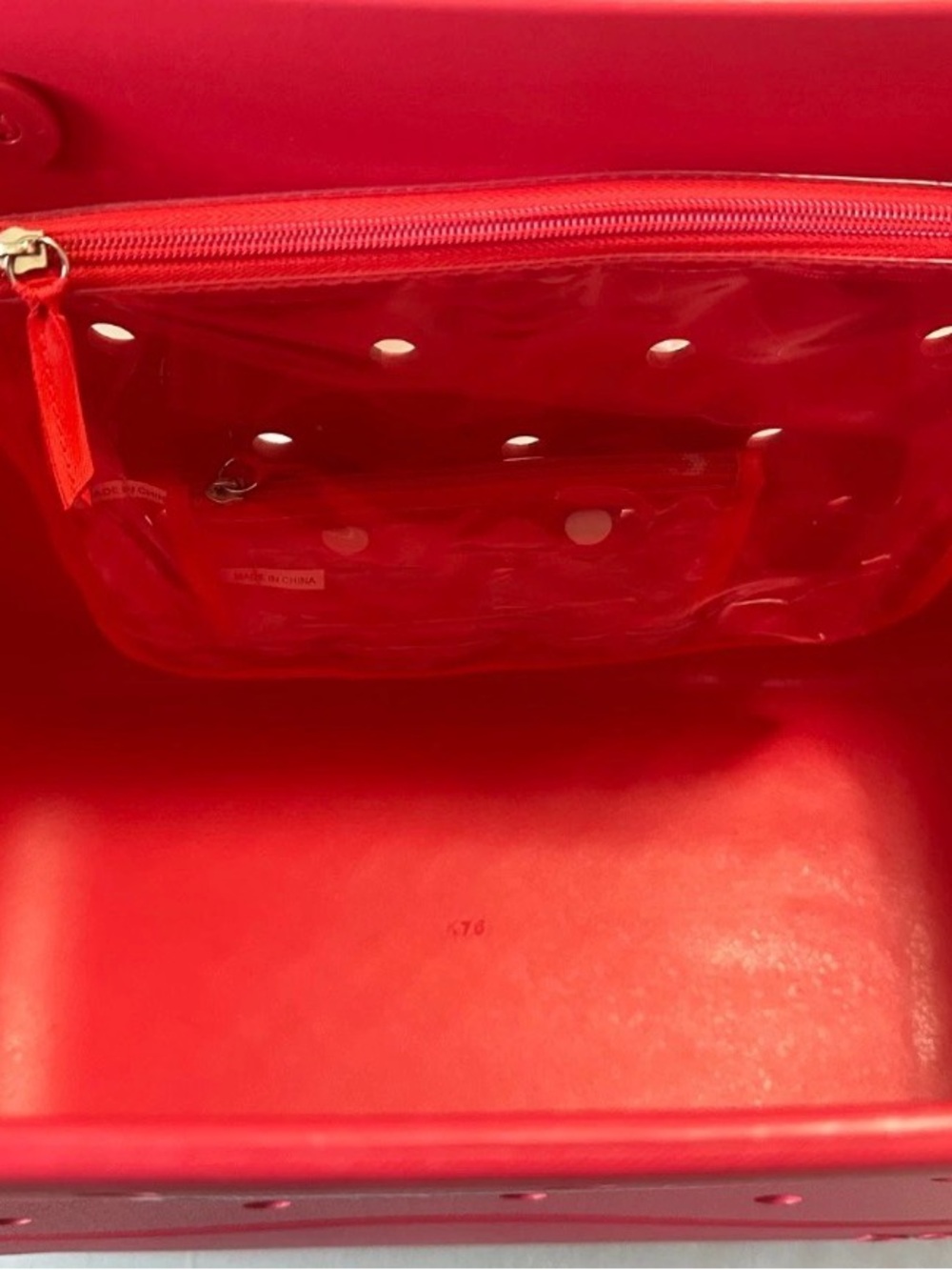 NEW! KC Chiefs NFL LG BOGG Bag with detachable clear purse & pouch - 19x15x9 - Picture 5 of 7